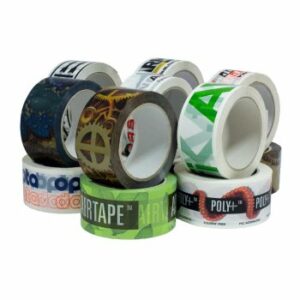 Pakkausteippi painatuksella